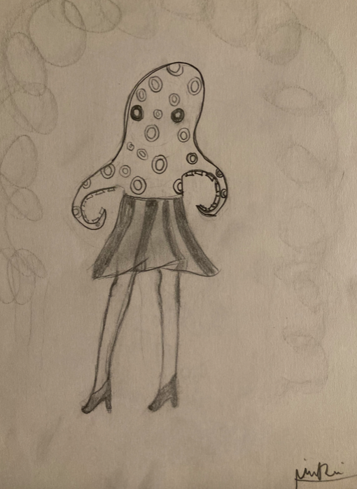 I rember being obsessed with making these animals with legs, there were at least 4 mice with fishnets I had drawn. Sadly most of them are lost, somewhere.